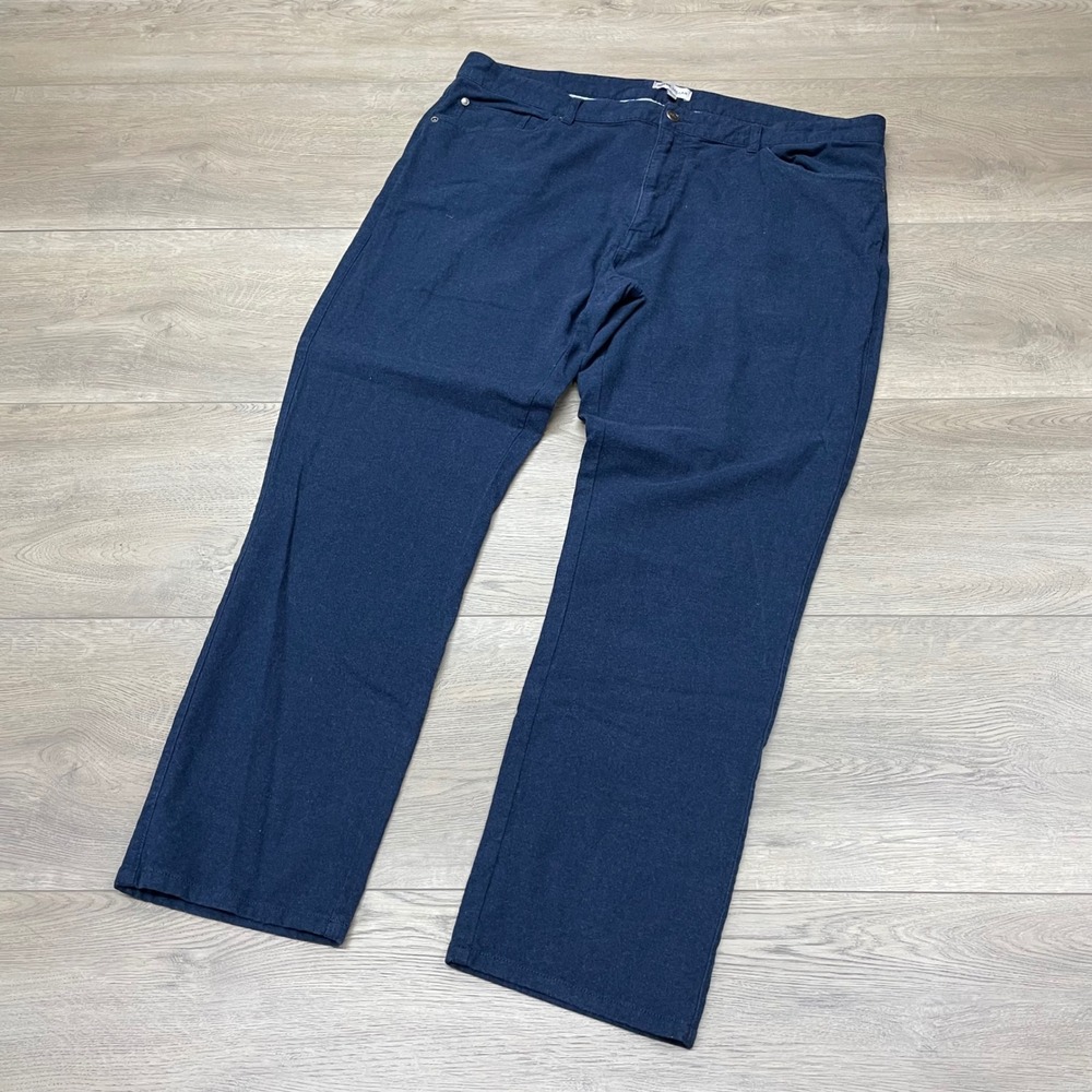 Peter Millar Mountainside Flannel Pants Mens 40 Blue MF23B01 Cotton Blend